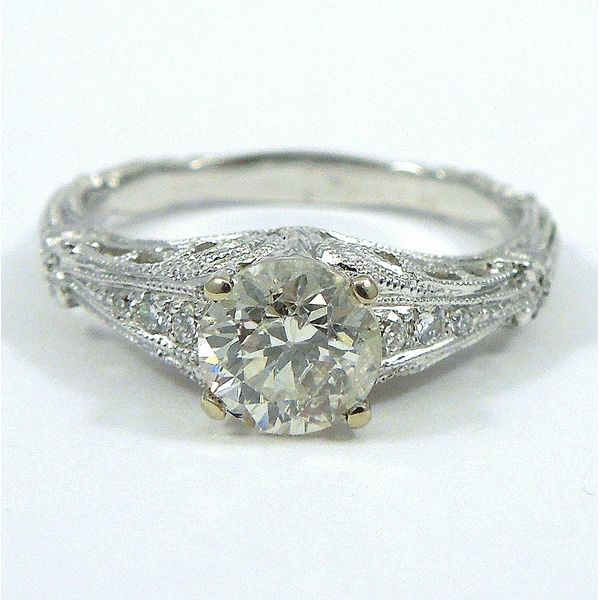 Mine Cut Diamond Engagement Ring Joint Venture Jewelry Cary, NC