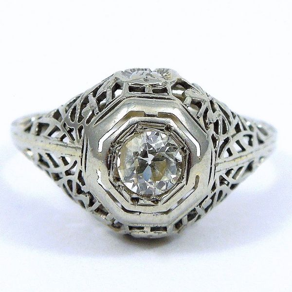Euro Cut Pansy Dome Engagement Ring Joint Venture Jewelry Cary, NC