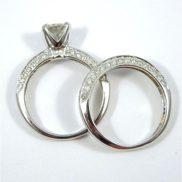 Euro Cut Diamond Engagement Set Image 2 Joint Venture Jewelry Cary, NC