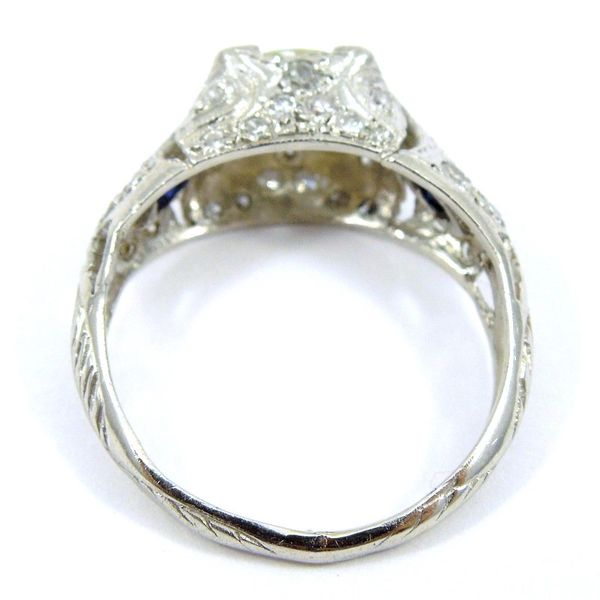 Vintage Euro Cut Diamond Engagement Ring Image 3 Joint Venture Jewelry Cary, NC