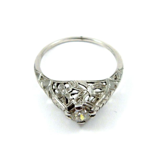 Vintage European Cut Diamond Engagement Ring Image 3 Joint Venture Jewelry Cary, NC