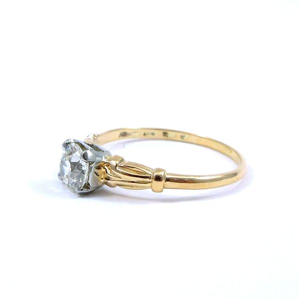 Vintage Euro Cut Diamond Engagement Ring Image 2 Joint Venture Jewelry Cary, NC