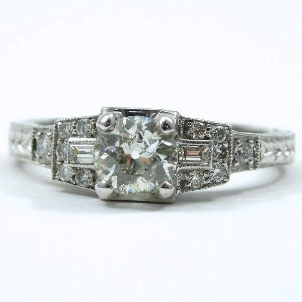 Mine Cut Diamond Engagement Ring Joint Venture Jewelry Cary, NC