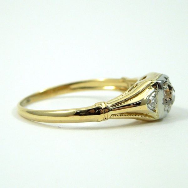 Vintage Mine Cut Engagement Ring Image 2 Joint Venture Jewelry Cary, NC