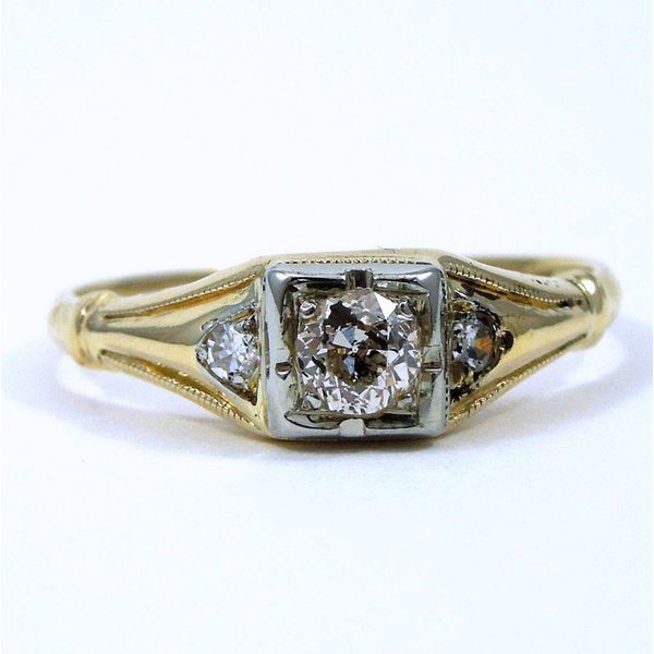 Vintage Mine Cut Engagement Ring Joint Venture Jewelry Cary, NC