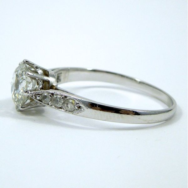 Mine Cut Diamond Engagement Ring Image 2 Joint Venture Jewelry Cary, NC