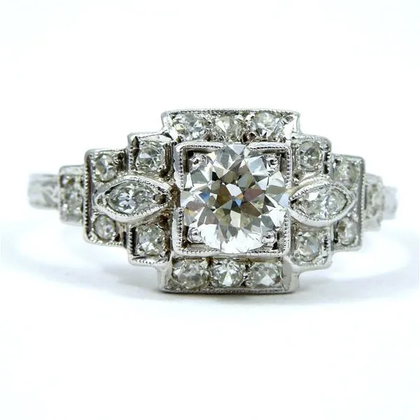 Vintage Deco Diamond Engagement Ring Joint Venture Jewelry Cary, NC