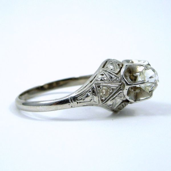 Vintage Mine Cut Diamond Engagement Ring Image 2 Joint Venture Jewelry Cary, NC