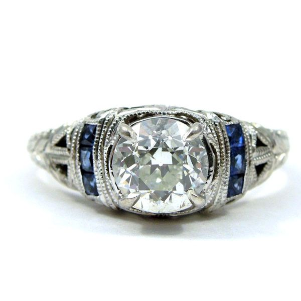 Vintage Euro Cut Diamond Engagement Ring Image 2 Joint Venture Jewelry Cary, NC