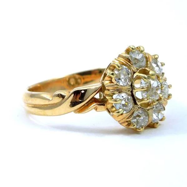 Vintage Mine Cut Diamond Ring Image 2 Joint Venture Jewelry Cary, NC