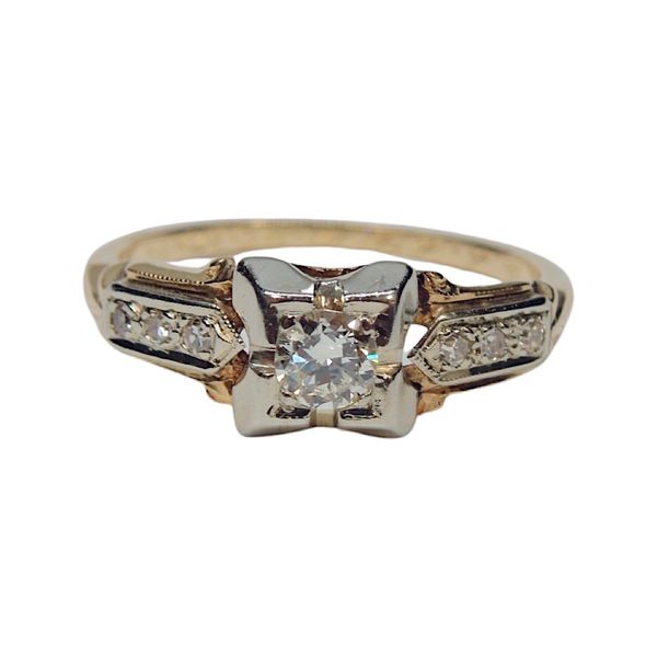 Vintage Mine Cut Diamond Engagement Ring Joint Venture Jewelry Cary, NC