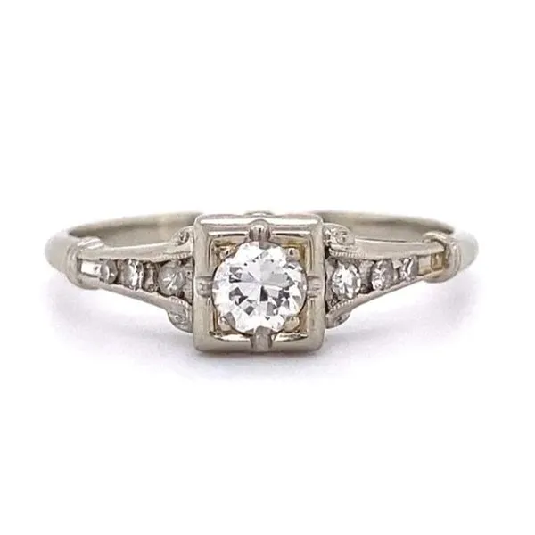 Deco Transition Cut Diamond Engagement Ring Joint Venture Jewelry Cary, NC