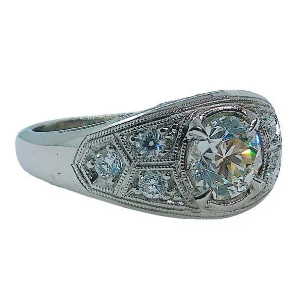 Vintage Mine Cut Band Style Ring Image 2 Joint Venture Jewelry Cary, NC