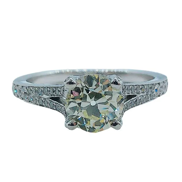 Mine Cut Diamond Engagement Ring Joint Venture Jewelry Cary, NC