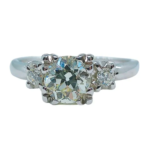 Old Mine Cut Diamond Engagement Ring Joint Venture Jewelry Cary, NC