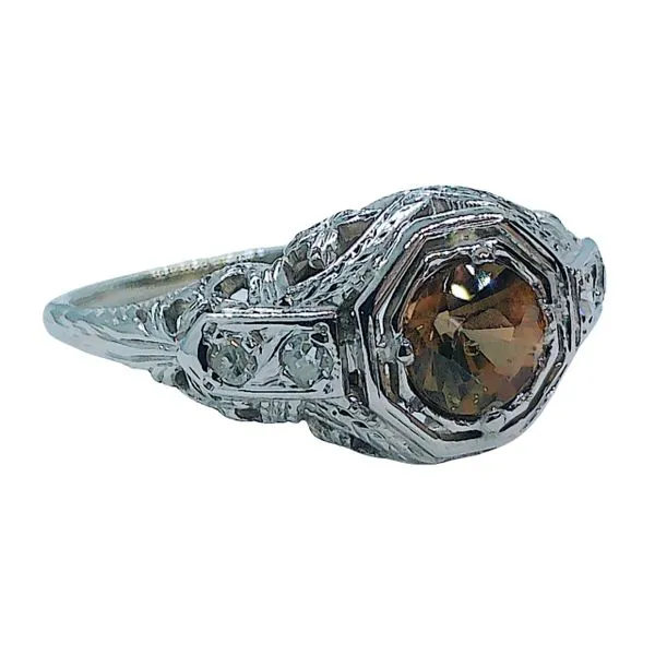 Vintage Brown Diamond Engagement Ring Image 2 Joint Venture Jewelry Cary, NC