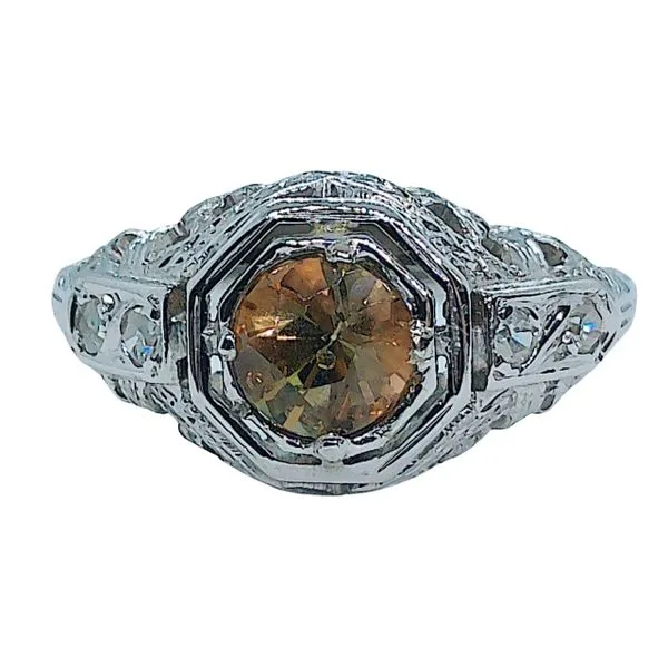 Vintage Brown Diamond Engagement Ring Joint Venture Jewelry Cary, NC