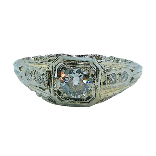 Vintage Mine Cut Diamond Engagement Ring Joint Venture Jewelry Cary, NC