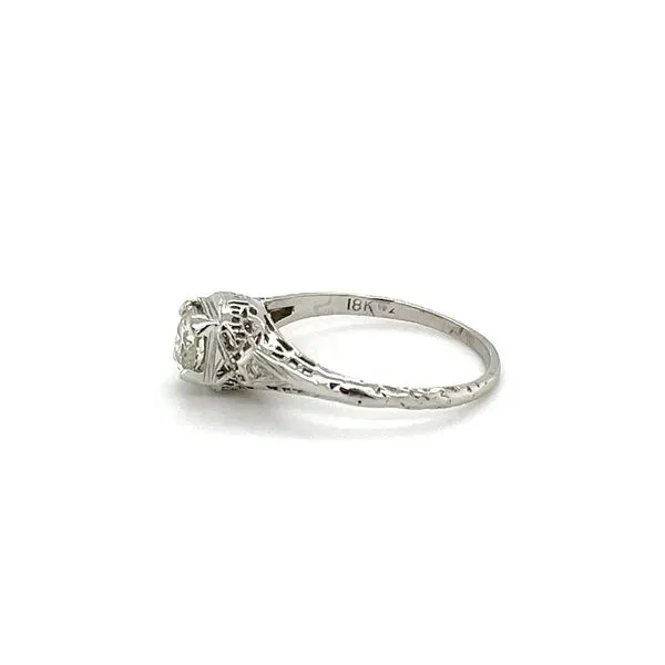 Art Deco Diamond Engagement Ring Image 3 Joint Venture Jewelry Cary, NC