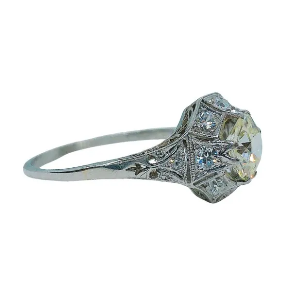 Art Deco Diamond Filigree Ring Image 2 Joint Venture Jewelry Cary, NC