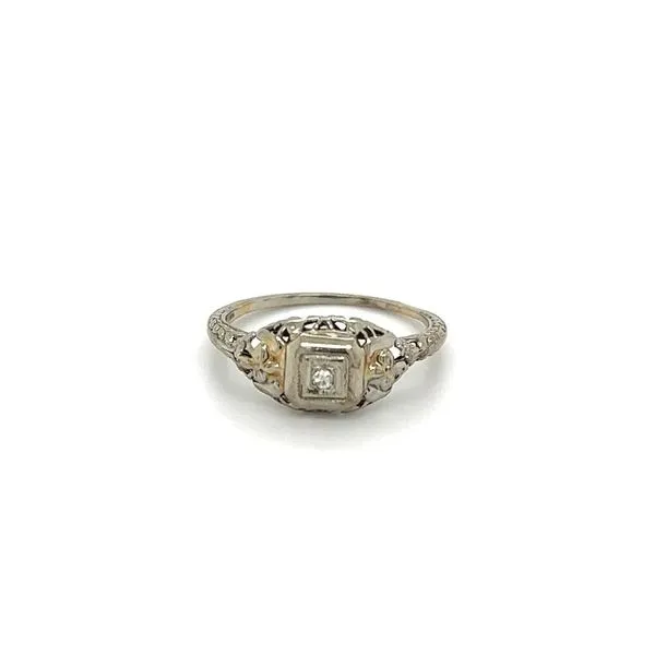 Art Deco Diamond Filigree Ring Joint Venture Jewelry Cary, NC