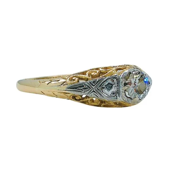 Vintage Diamond Engagement Ring Image 2 Joint Venture Jewelry Cary, NC