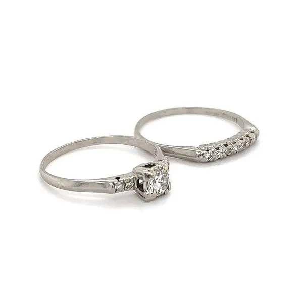 Vintage Mid-Century Diamond Engagment Set Image 2 Joint Venture Jewelry Cary, NC