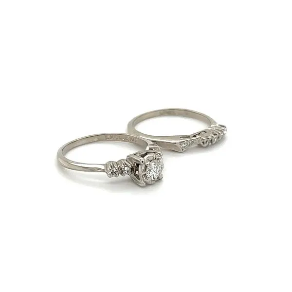 Vintage Diamond Engagement Set Image 2 Joint Venture Jewelry Cary, NC