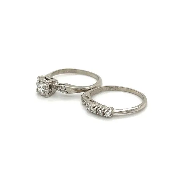 Vintage Diamond Engagement Set Image 3 Joint Venture Jewelry Cary, NC
