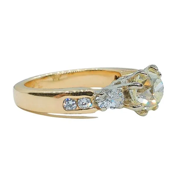 2.10 Carat Mine Cut Diamond Engagement Ring Image 2 Joint Venture Jewelry Cary, NC