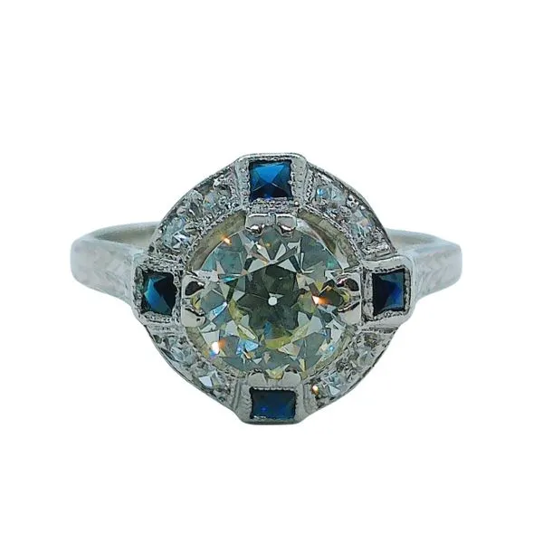 Transition Cut Vintage Diamond Engagement Ring Joint Venture Jewelry Cary, NC