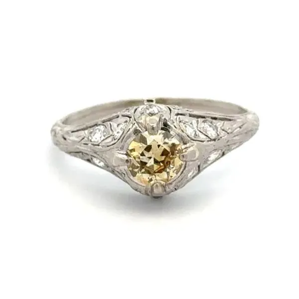 Art Deco Brown Diamond Engagement Ring Joint Venture Jewelry Cary, NC