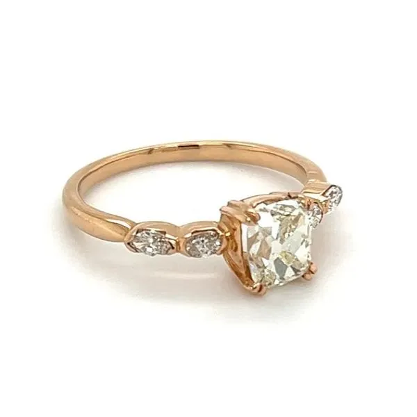 Old Mine Cushion Cut Diamond Engagement Ring Image 2 Joint Venture Jewelry Cary, NC