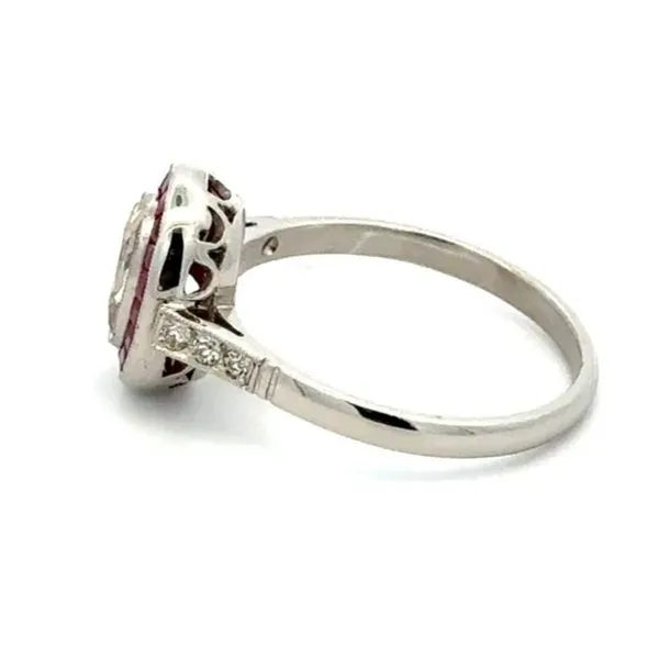 Vintage Brown Diamond and Ruby Engagement Ring Image 2 Joint Venture Jewelry Cary, NC
