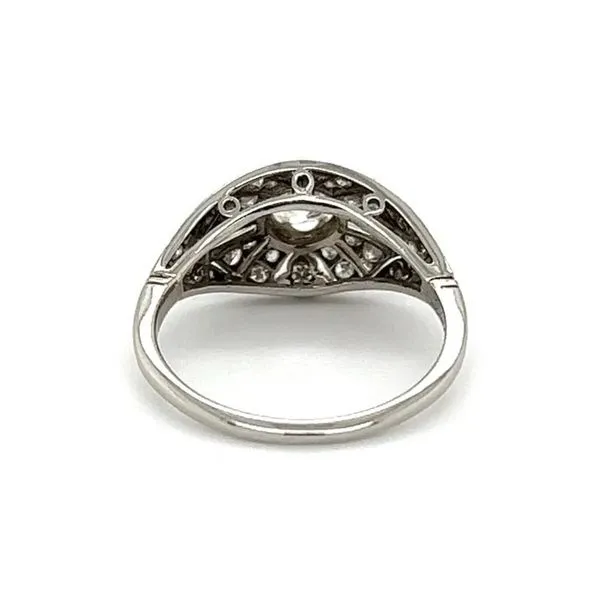 Platinum Art Deco .42 Carat Old Mine Cut Diamond Ring Image 3 Joint Venture Jewelry Cary, NC
