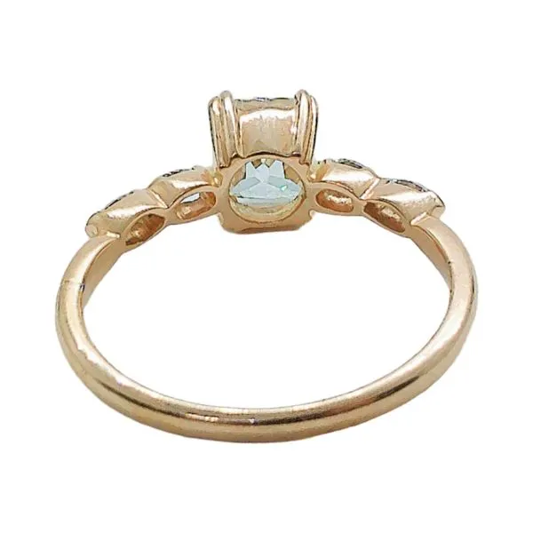 18K Rose Gold Cushion Old Mine Cut Diamond Engagement Ring with Marquise Accents Image 3 Joint Venture Jewelry Cary, NC
