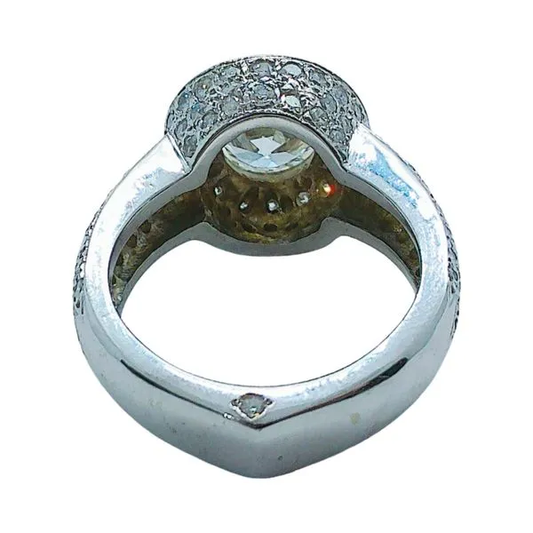 14K White Gold 1.50 CT Old European Cut Diamond Halo Engagement Ring with 1.35 CTW Diamond Accents Image 3 Joint Venture Jewelry Cary, NC