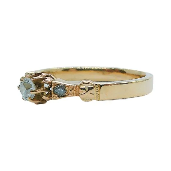 14K Yellow Gold Vintage Mine Cut Diamond Ring Image 2 Joint Venture Jewelry Cary, NC