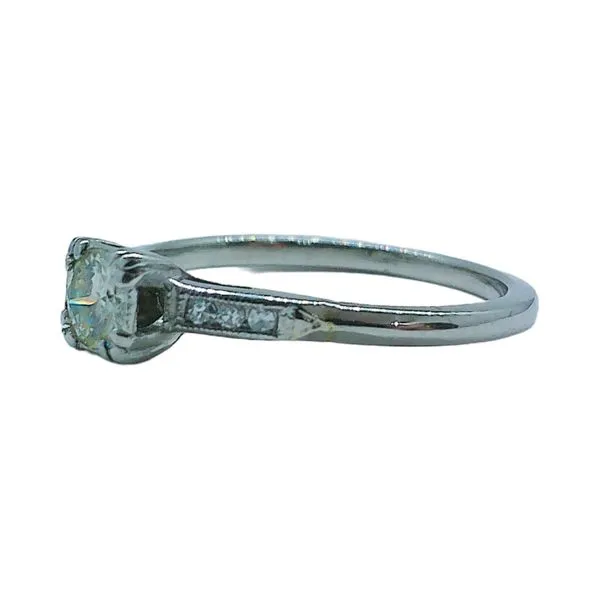 Platinum 0.35 CT Old European Cut Diamond Engagement Ring Image 2 Joint Venture Jewelry Cary, NC