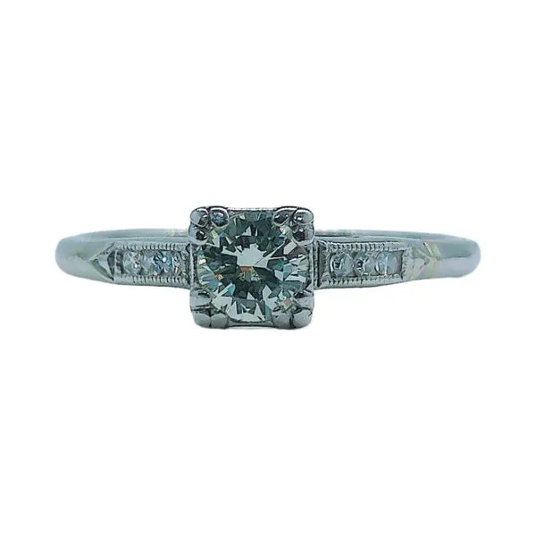 Platinum 0.35 CT Old European Cut Diamond Engagement Ring Joint Venture Jewelry Cary, NC