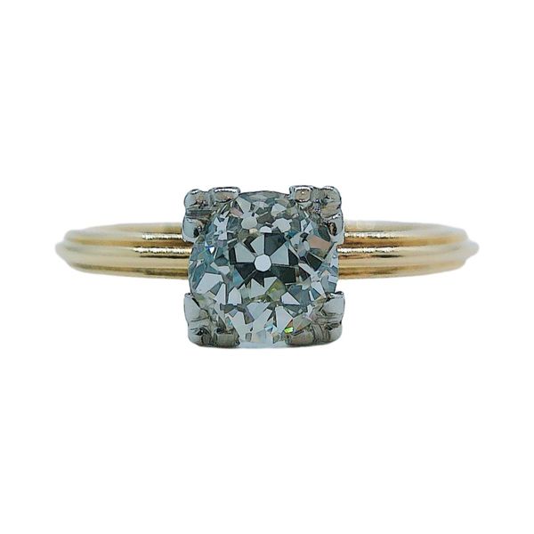 Vintage 14k Yellow Gold 0.78ct Old Mine Cut Diamond Engagement Ring | Estate Solitaire Joint Venture Jewelry Cary, NC