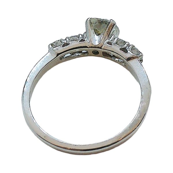 18K White Gold 0.72 CT Transitional Cut Diamond Estate Engagement Ring Image 3 Joint Venture Jewelry Cary, NC