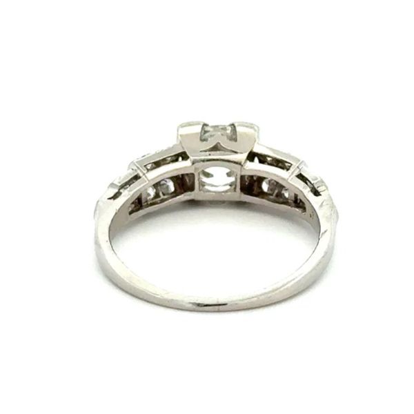 Platinum Art Deco 0.75ct Old European Cut Diamond Milgrain Engagement Ring Image 3 Joint Venture Jewelry Cary, NC