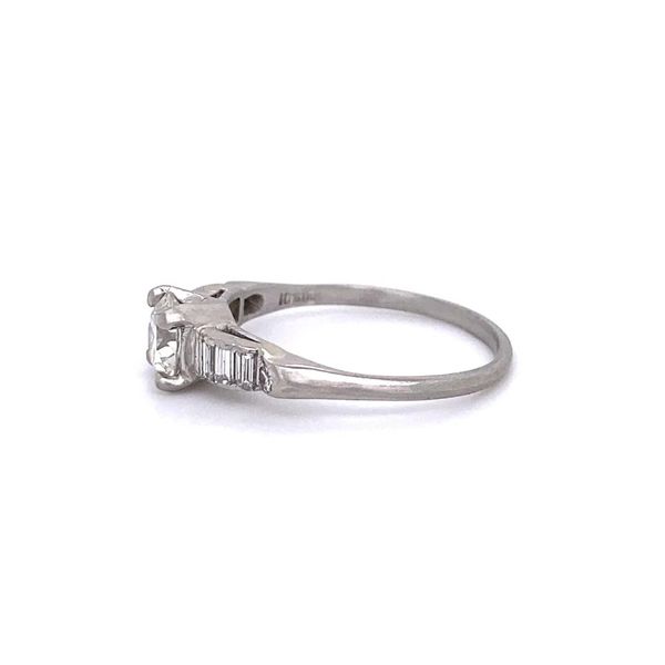 Platinum Art Deco 0.70ct Old European Cut Diamond Engagment Ring Image 3 Joint Venture Jewelry Cary, NC