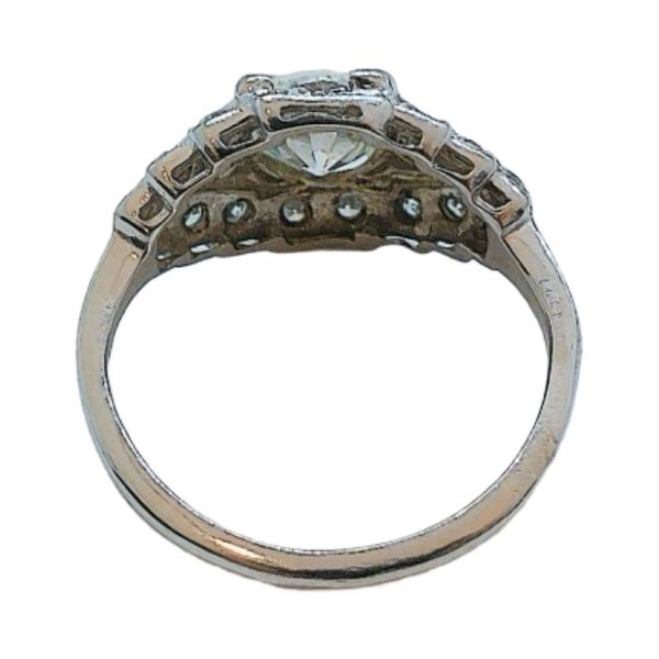 Vintage Platinum 0.90 CT Old Mine Cut Diamond Art Deco Engagement Ring Image 3 Joint Venture Jewelry Cary, NC
