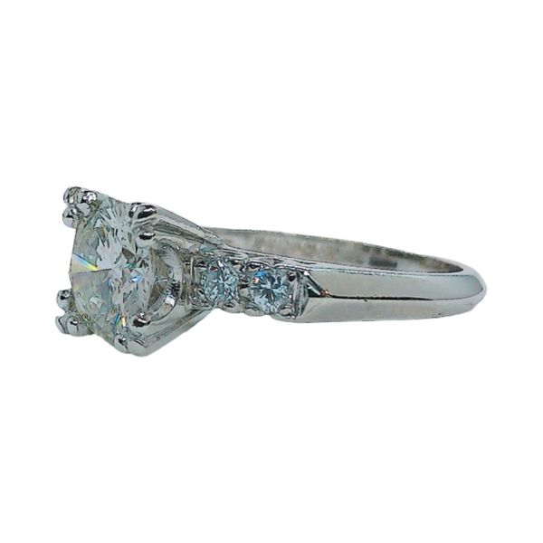 Platinum Art Deco 1.28ct Transitional Cut Diamond Engagement Ring Image 2 Joint Venture Jewelry Cary, NC
