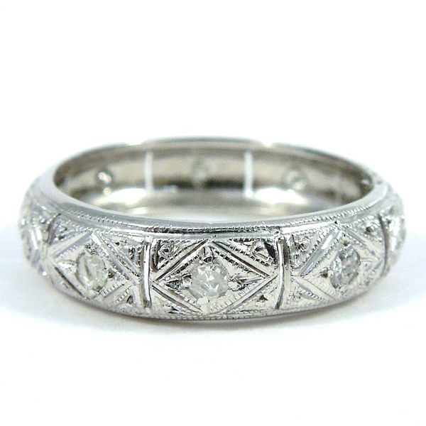 Vintage Inspired Diamond Wedding Band Joint Venture Jewelry Cary, NC