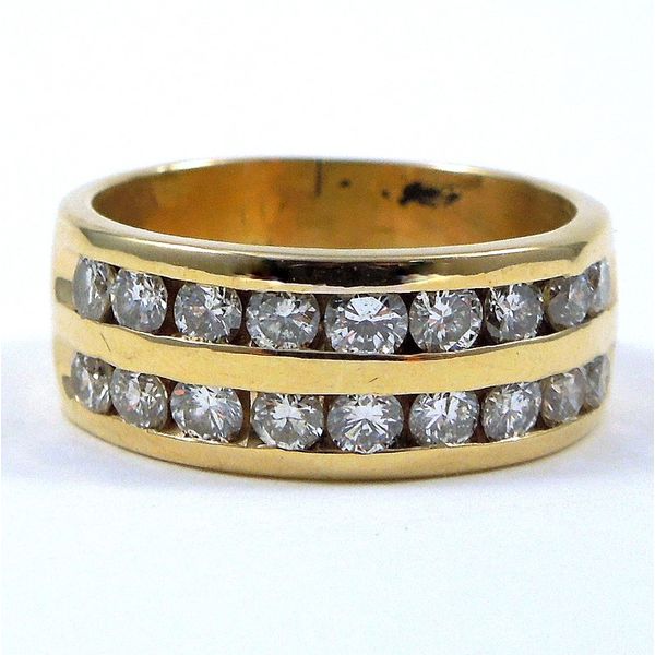 Double Row Wide Wedding Band Joint Venture Jewelry Cary, NC