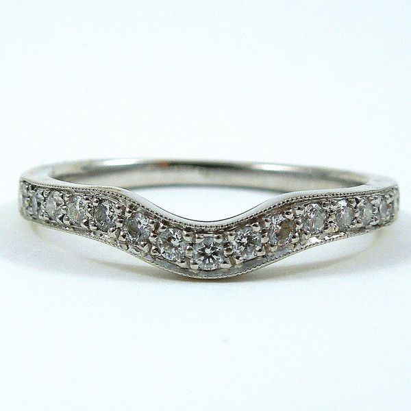 Curved Diamond Wedding Band Joint Venture Jewelry Cary, NC