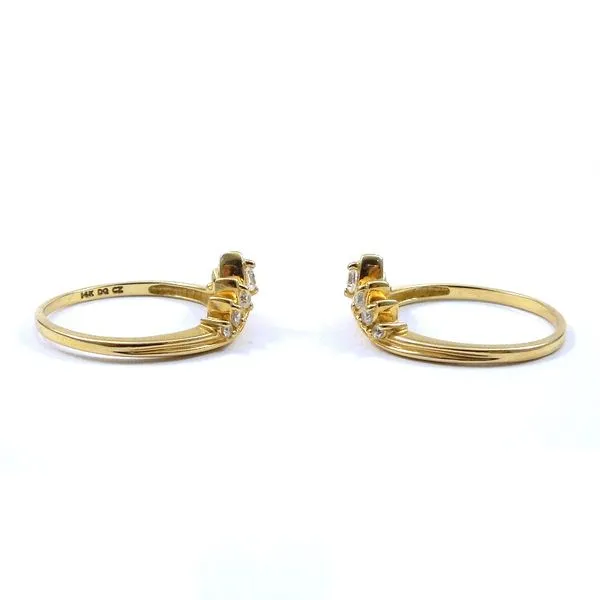 Curved Diamond Wedding Band Set Image 4 Joint Venture Jewelry Cary, NC